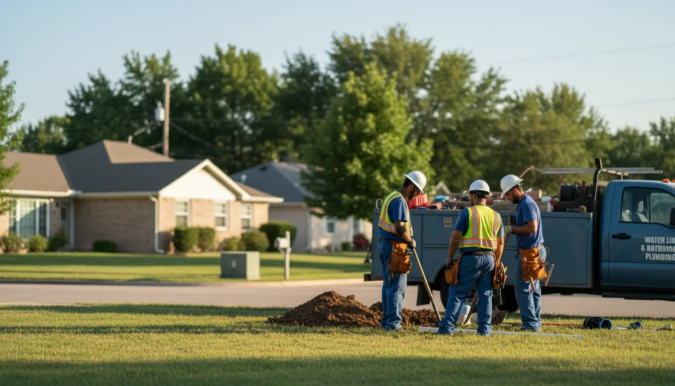 Residential water line and bathroom plumbing service in Mcallen, TX